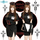 看護師 ナース コスプレ ハロウィン衣装 ブラック 制服 コスチューム セクシー ミニスカート 女医 帽子 白手袋 ネームプレート 美人ナース 大人かわいい c...