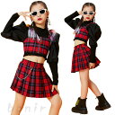 赤 チェック柄 スカート 女の子 長袖 韓国 k-pop ダンス衣装 へそ出し トップス セットアップ ギンガムチェック チアガール ダンス衣装 ジャズ 子供服 ヒップホップ 長袖 hiphop ジュニア 舞台 演出服 発表会 120-170cm