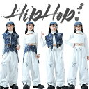 白系 キッズ ダンス衣装 女の子 デニム トップス 長袖 セットアップ 穴付き サルエルパンツ ロングパンツ へそ出し 子供服 ヒップホップ ゆったり キッズ ...