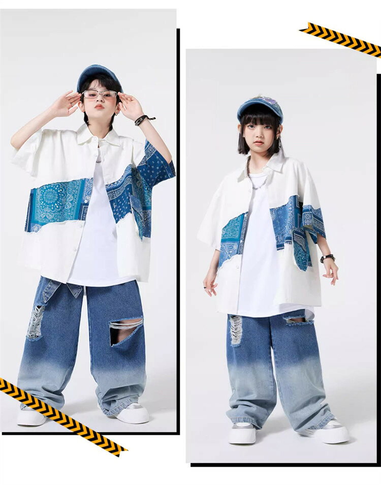 ペイズリー キッズダンス ダンス衣装 ヒップホ...の紹介画像2