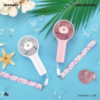 USAMARU うさまる ミニ携帯扇風機 MINI HANDY FAN ハンディファン ストラップ付 扇風機 夏 涼しい 3段階 パワフル USB式 Micro 5pin ケーブル LEDランプ ボタン式 コンパクト 軽量