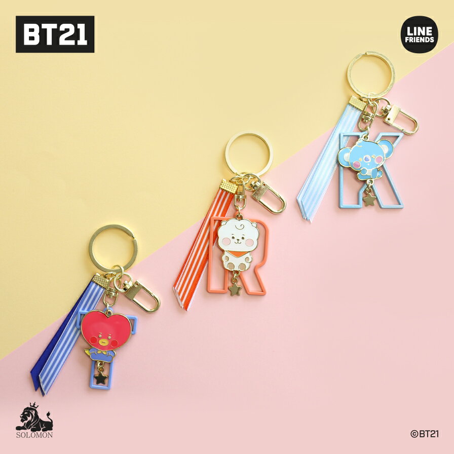 【：50%OFFSALE：】ソロモン商事 【BT21 メタルアルファベットキーチェーン】METAL ALPHABET KEYCHAIN KEYRING BT21_MAK 2/10 KOYA RJ SHOOKY MANG CHIMMY TATA COOKY