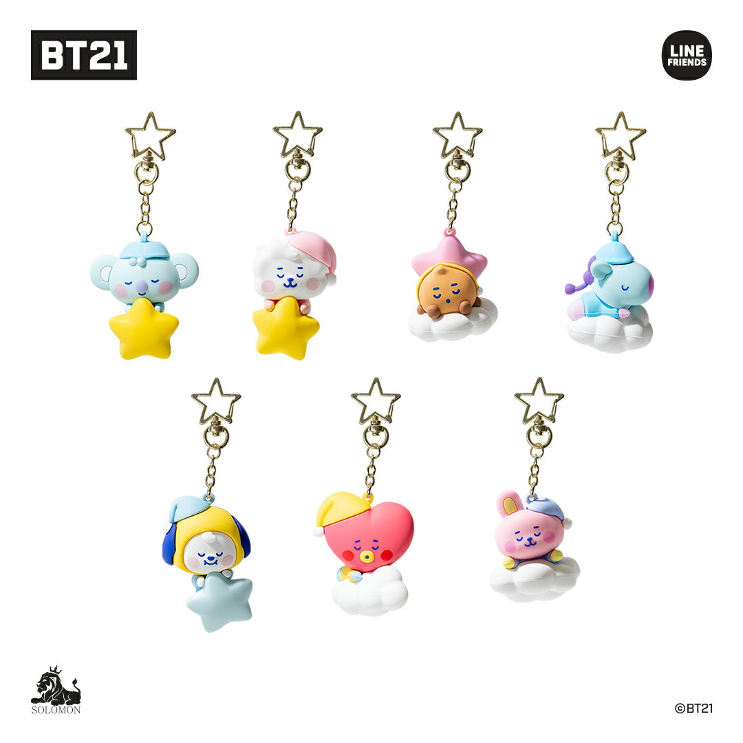 【：50%OFF SALE：】ソロモン商事 【BT21 フィギュアキーリング 】FIGURES KEYRING BT21_FKR キーホルダー キーリング バックチャーム 公式 KOYA RJ SHOOKY MANG CHIMMY TATA COOKY 2/10