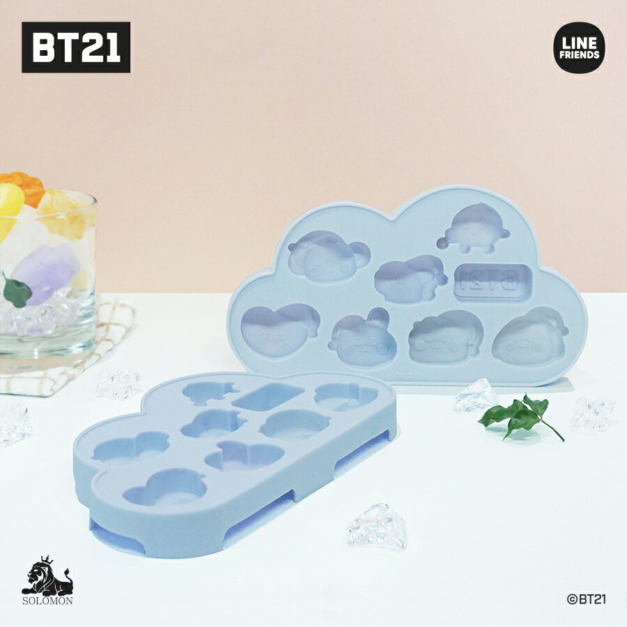 【：50 OFF SALE：】ソロモン商事 【BT21_IST_アイストレイ(シリコントレー)】 チョコレートトレイ 製氷皿 氷コーヒー チョコレート型 お菓子作り ICE TRAY 公式2/22 KOYA RJ SHOOKY MANG CHIMMY TATA COOKY