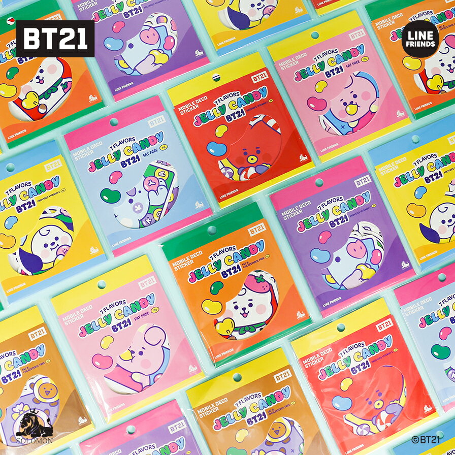 ソロモン商事 MOBILE DECO STICKER BT21_MDS-B デコシール スマホデコ シール ステッカー MDS-B 公式 2/15 KOYA RJ SHOOKY MANG CHIMMY TATA COOKY