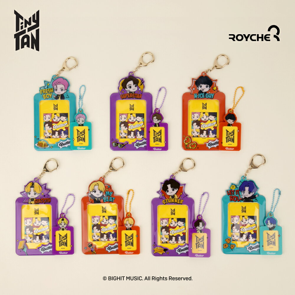 【：70%OFF SALE：】 ソロモン商事【TinyTAN Butter フォトカードキーホルダー】【3個限り】PHOTOCARD KEY HOLDER Butter ver. タイニータン バター RM Jin SUGA j-hope Jimin V JungKook 03/09