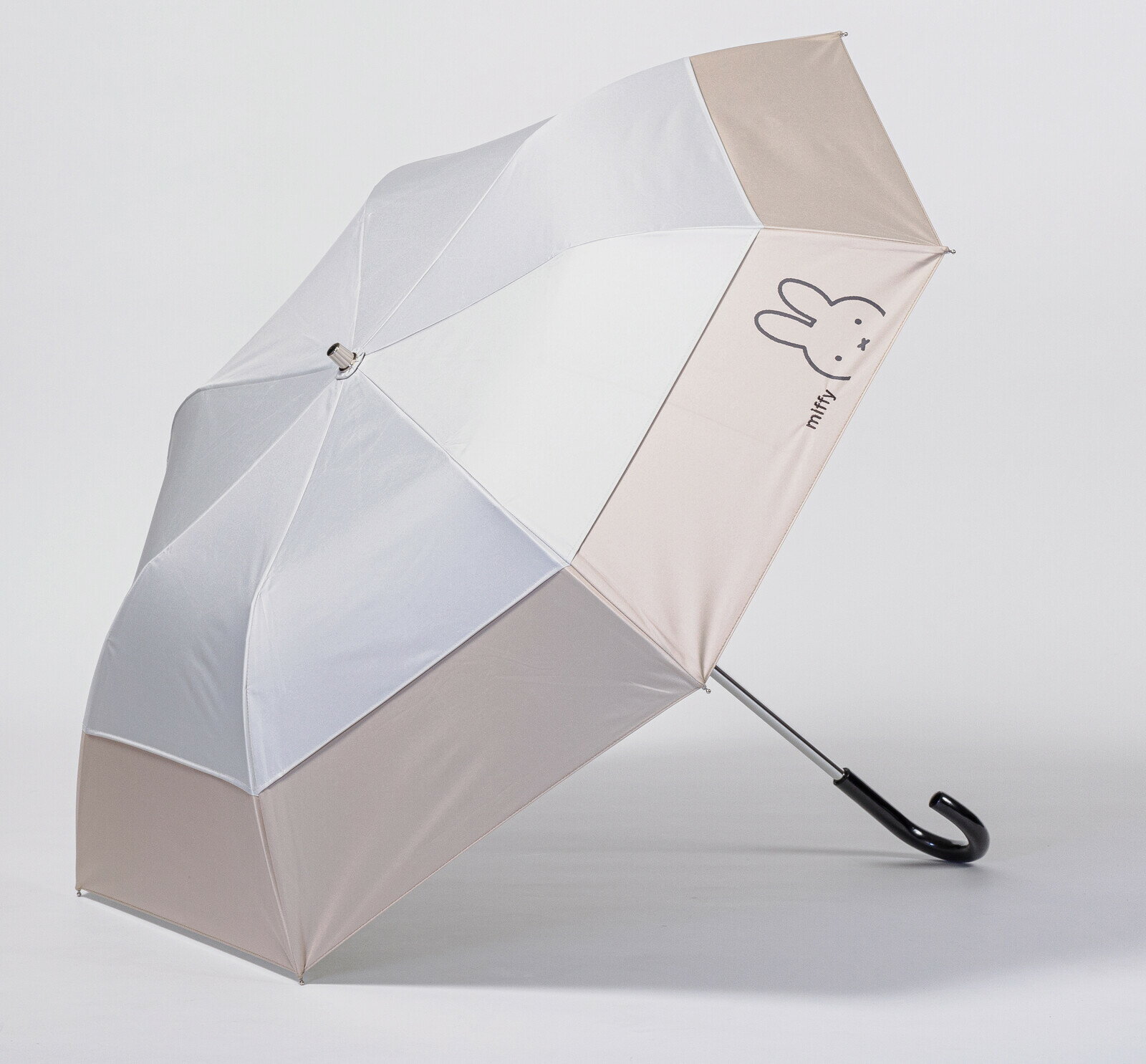 【一級遮光】2022新作ミッフィー 晴雨兼用 折りたたみ傘パラソルベージュ日傘