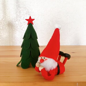【11月上旬入荷予定】ノルディカニッセ 寝転がるサンタ 赤クリスマス北欧 フェルト