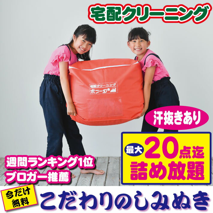 クリーニング 詰め放題 宅配 20点迄 汗抜き【送料無料】 今だけしみぬき無 詰め放題クリーニング【週間ランキング1位】【ブロガー推薦】クリーニング 宅配 詰め放題 汗抜き20点迄 クリーニングならボニータ店へ