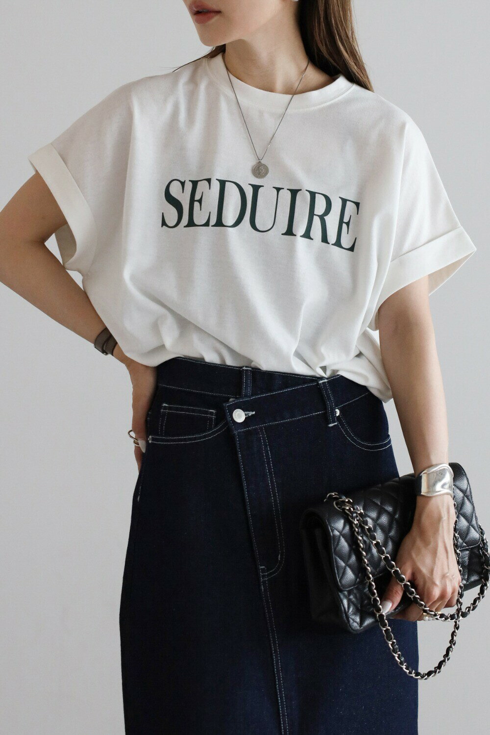 ＼全品対象30%OFFクーポンで2156円！19日23:59まで／ ロールアップロゴTシャツ 77-005042【予約/8月上旬】のサムネイル