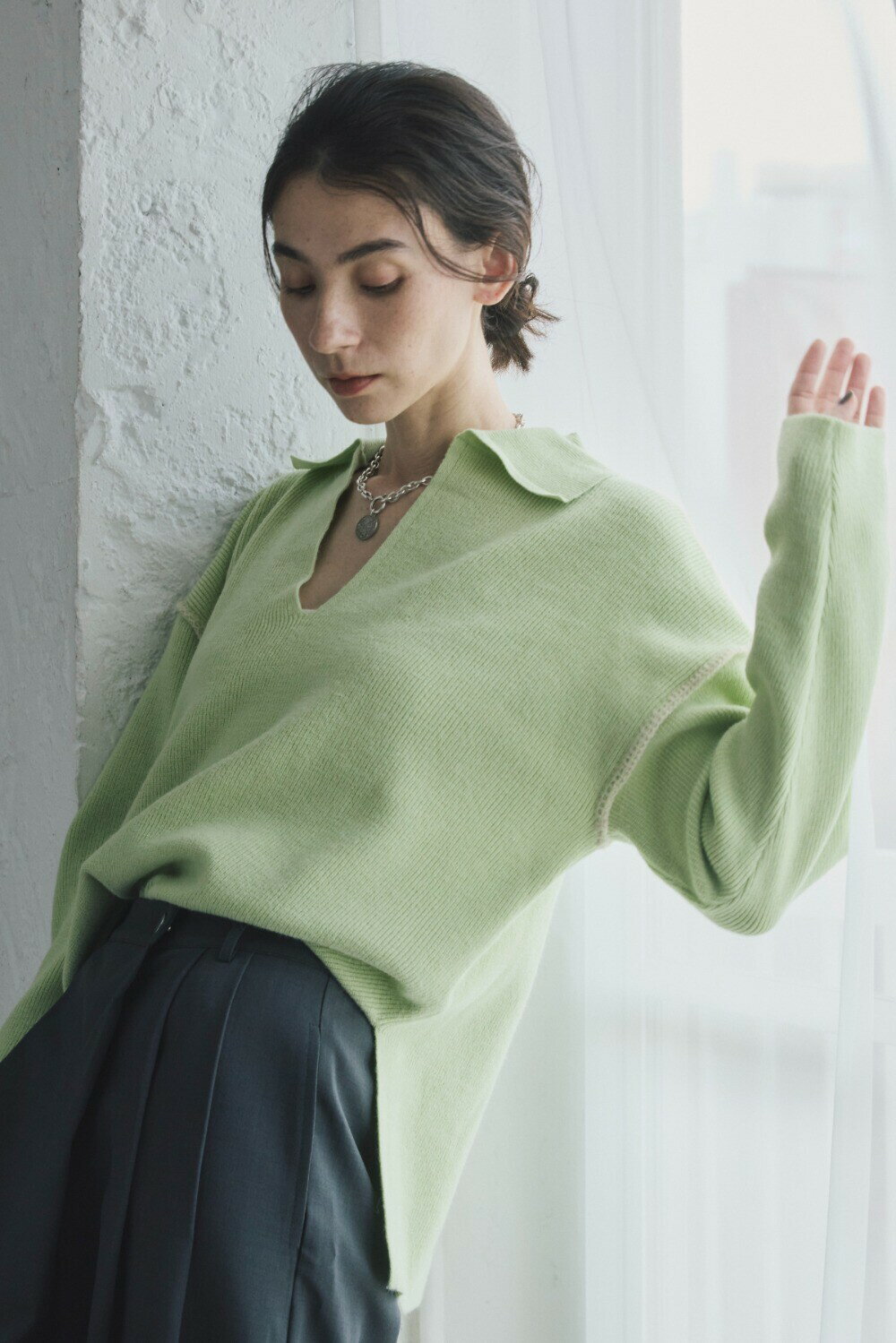 配色リンキングスキッパーニット 88-004880のサムネイル