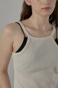 bicolor cup in layered camisole / カップ付きバイカラーレイヤードキャミソール 77-004084