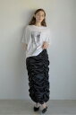 \全品対象20%OFFクーポンで6600円/11日1:59まで foil organza gathered nylon skirt / 箔オーガンジーギャザーナイロンスカート 77-004564