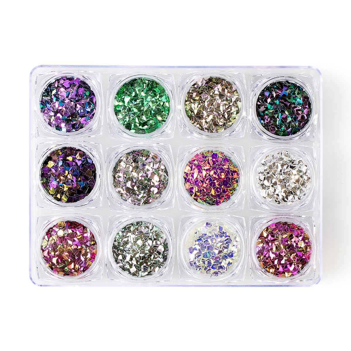 ボンネイル ジェルネイル ホロ メタル アート カラフル@Bonnailホログラムプレートセット ダイヤモンド _754949-1-2