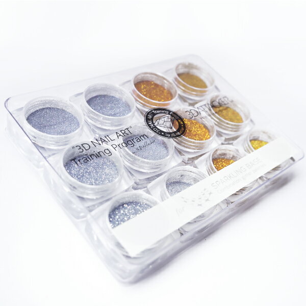 ボンネイル ジェルネイル ラメ アート グリッター セット@3D ATTACKER SPARKLING BASE Combination glitter pal...