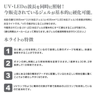 ジェルネイル ライト 9W UV LEDコンパクト@Bonnail UVLED Double Light _a0308