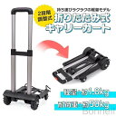 キャリーカート 折りたたみ ハンドキャリー 軽量 4輪 耐荷重50kg 買い物 アウトドア 折り畳み コンパクト 収納 固定ロープ付き 台車 小型持ち運び便利
