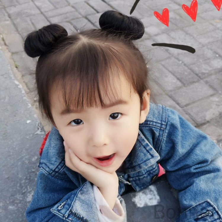 髪飾り 2個セット つけ毛 お団子 部分ウィッグ 子供 女の子 キッズ ヘアアクセサリー エクステ クリップ付き 子供ドレス 浴衣 和装 入園式 七五三 お祭り ポイントウィッグ おしゃれで簡単装着の人気ヘアアクセサリーセット