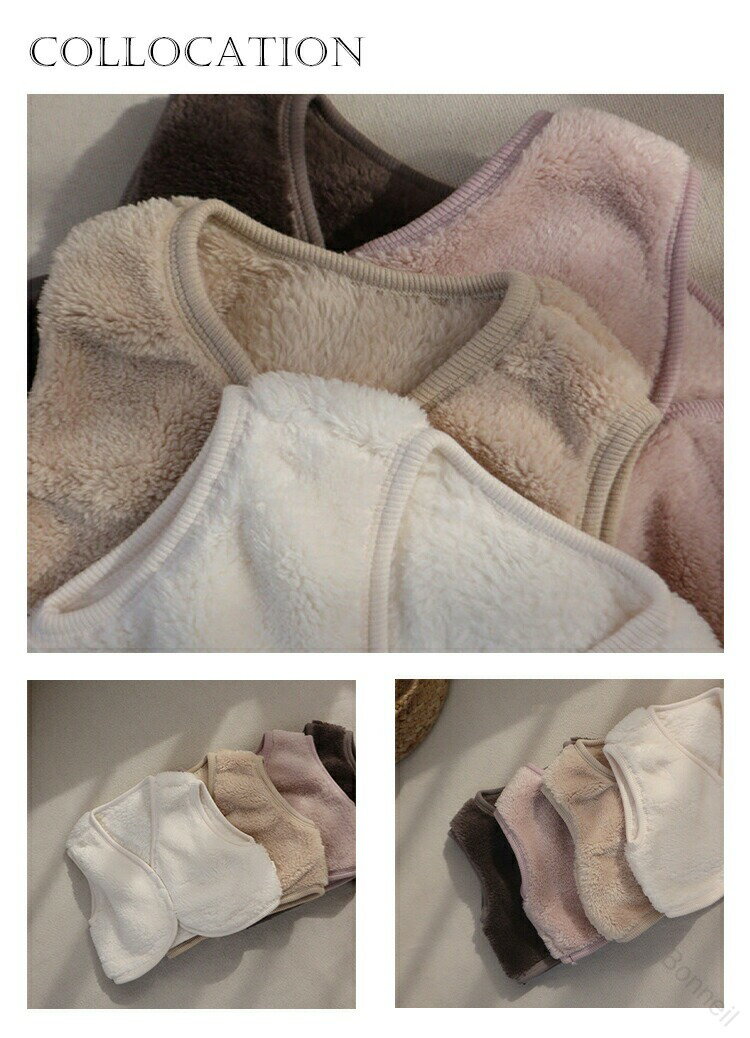 ベビー ベスト ボア おしゃれ アウター ベスト 防寒 暖かい 秋冬 キッズベスト ジレ 無地 アウター 重..