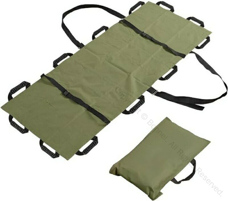 折りたたみ 担架 ストレッチャー 簡易担架 緊急 非常用 軽量 コンパクト グリーン 携帯便利 アウトドア..