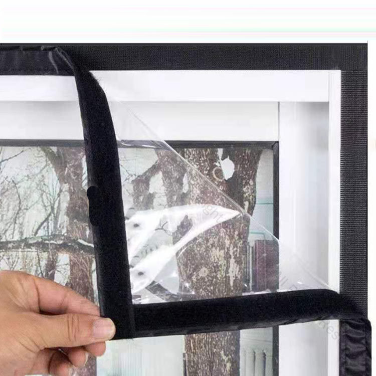 冷気を防ぐ断熱カーテンライナー 窓際用マジックテープ付きビニールカーテン 冷房寒さ対策で冷気遮断 暖房効率アップ 省エネ透明窓ガラス 採光結露防止 取付簡単