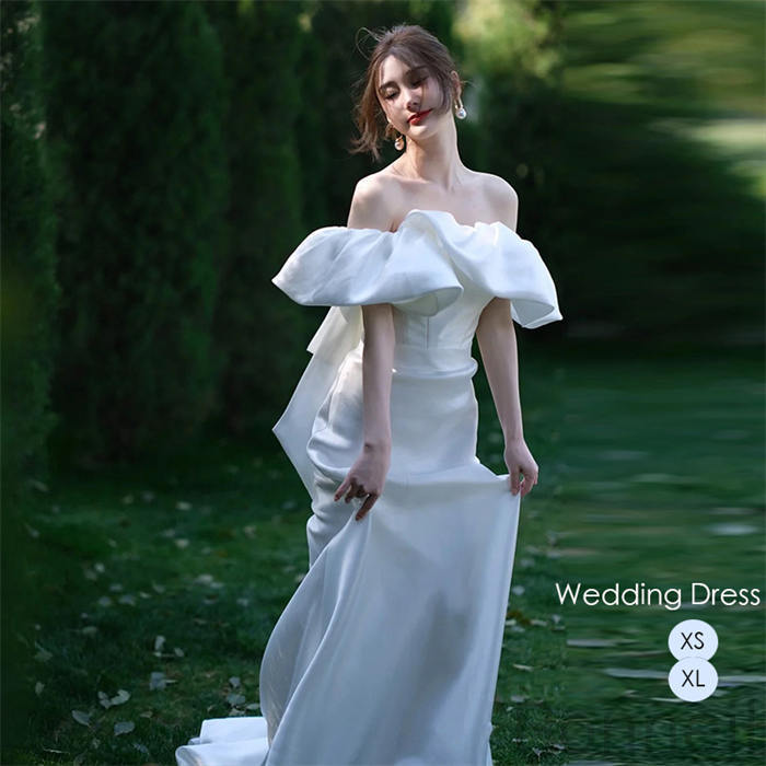 ウェディングドレス 白 オフショルダー パーティードレス 二次会 ロング プリンセス 挙式 結婚式 ワンピース レディース ロングドレス コンサート 30代40代 おしゃれ 披露宴 二次会ドレス 発表会 演奏会 イブニングドレス フォーマル エレガント 顔合わせ 可愛い 前撮り 撮影