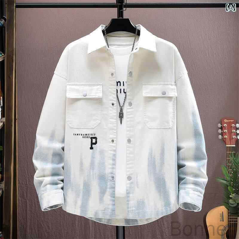 メンズ ファッション 服 男性用 オシャレ シンプル 大人 かっこいい ストリート グラデーション デニム シャツ ジャケット シャツ ワークウェア カジュアル トップス お出かけ向け着回しやすいデザインで季節感も楽しめる上質素材使用の人気アイテム