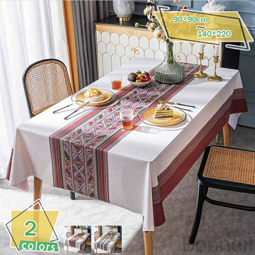 テーブルクロス ビニール製 おしゃれ PVC素材 撥水 北欧風 テーブルカバー 耐熱 防水 防油 汚れ防止 耐久性 ずれにくい 長方形 正方形 厚手 切り売り 多用途 大判 小さいサイズ 布製 マルチカバー テーブルマット