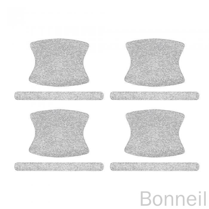 カーフェイククリスタルドアハンドルステッカー ブリンブリン輝くラインストーン装飾 ドアハンドル保護..