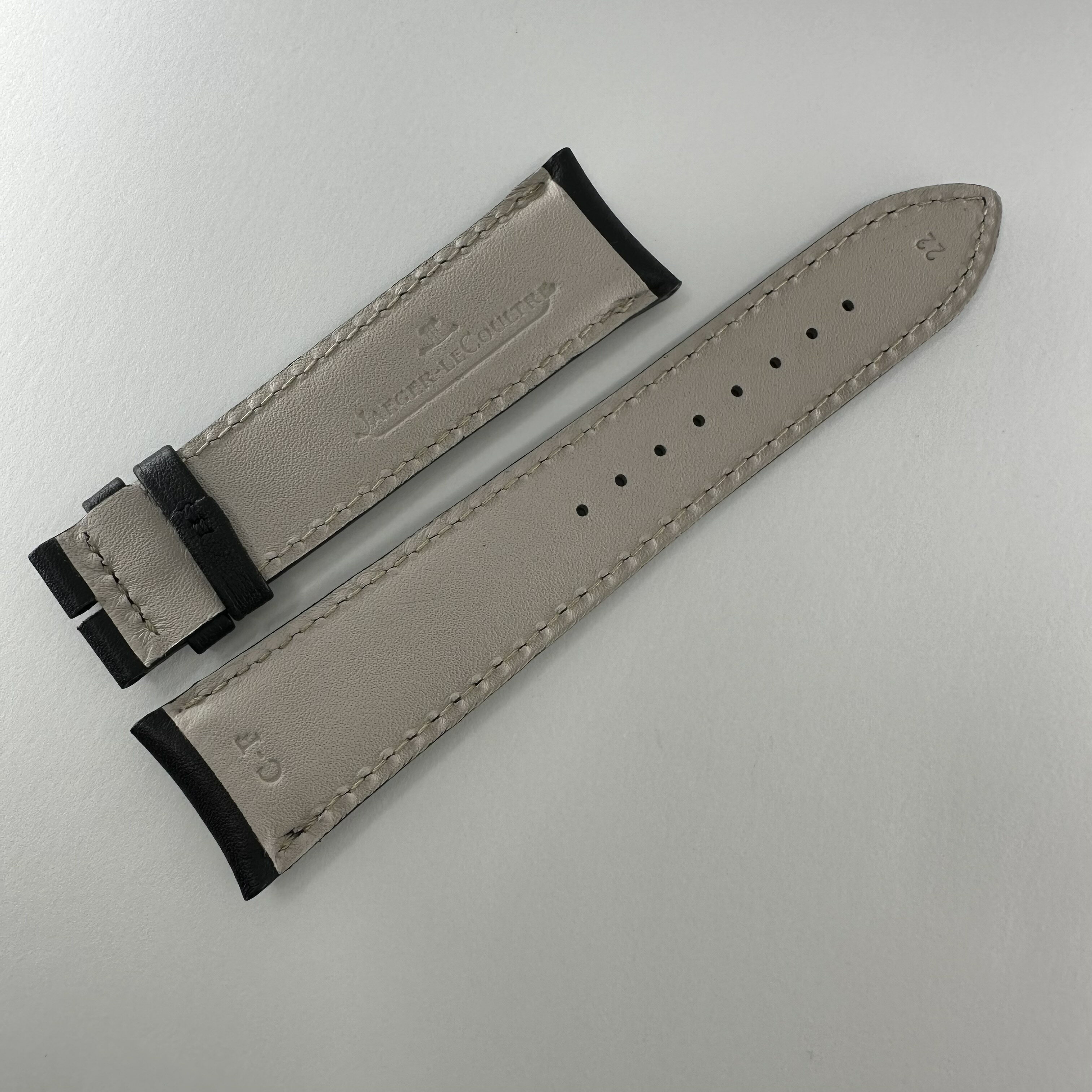 ジャガールクルト純正革ベルト22-18mmブラックMasterCompressor他