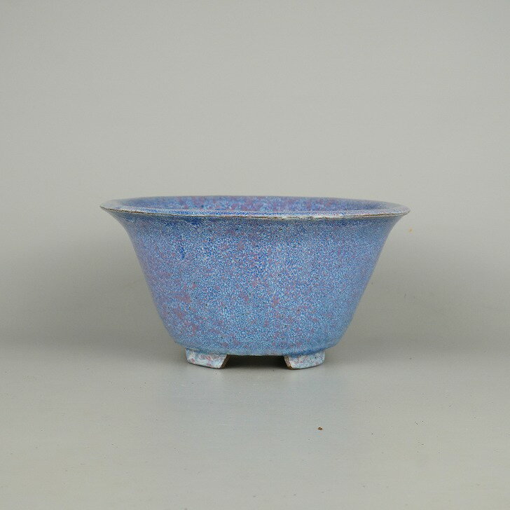 盆栽鉢 常滑 秀峰 小型 長辺 約19.3cm 丸鉢 釉物 現品 新品 送料無料