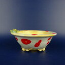 盆栽鉢 正志 古本 正志 雲足 外縁 丸鉢 蛙付 釉薬 観賞用盆栽鉢 現品 新品 送料無料