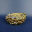 盆栽鉢 正志 古本正志 丸鉢 籠彫 蛙付 釉薬 観賞用 現品 新品 送料無料