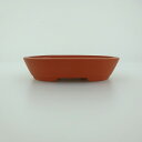 盆栽鉢 青香 小鉢 長辺 約8.2cm 楕円鉢 泥物 現品 送料無料