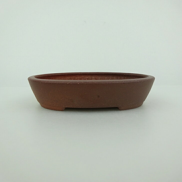盆栽鉢 青香 小鉢 長辺 約9.8cm 楕円鉢 泥物 現品 送料無料