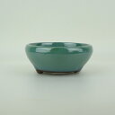 盆栽鉢 万古焼 萬古 小型 長辺 約11cm 丸鉢 釉薬 新品 数量物