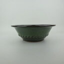 盆栽鉢 小石原焼 中型 長辺 約21.3cm 丸鉢 外縁 釉薬 新品 数量物