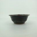 盆栽鉢 小石原焼 小型 長辺 約12.5cm 丸鉢 外縁 釉薬 観賞用 現品 新品
