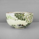 盆栽鉢 梢風 丸鉢 色絵 山水人物図 現品 新品 送料無料 鉢 植木鉢 趣味 人気商品 癒し プレゼント 贈りもの お祝い