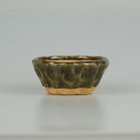 盆栽鉢 呂山 小鉢 長辺 約 7cm 丸鉢 釉薬 現品 新品