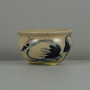 盆栽鉢 是好 常矩 小鉢 長辺 5.5cm 丸鉢 色絵 鶴 鳥 とり 観賞用 現品 新品 送料無料