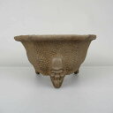 盆栽鉢 陶雀 鬼宝堂 林陶雀 泥鉢 六角 人面足 現品 新品 送料無料 鉢 植木鉢 趣味 人気商品 癒し プレゼント 贈りもの お祝い