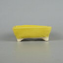 盆栽鉢 ゆうき祥石 小型 長辺 約 11.8cm 長方鉢 釉薬 現品 新品