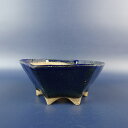 盆栽鉢 ゆうき祥石 小型 長辺 約 11.2cm 六角鉢 釉薬 現品 新品
