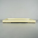 【中古】水盤 春松 大型 長辺 約46.5cm 長方 鉢 水石 盆栽 花器 現品 中古 送料無料