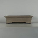 【中古】盆栽鉢 常滑 佳山造 大型 長辺 約 40.3cm 長方鉢 外縁 雲足 下帯 泥物 現品 中古鉢 送料無料
