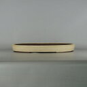 【中古】盆栽鉢 山秋 松泉焼 大型 長辺 約 47cm 楕円鉢 釉薬 現品 中古鉢