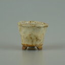 【中古】 盆栽鉢 落款あり 豆鉢 長辺 約 4cm 丸鉢 釉薬 ミニ鉢 観賞用 現品 中古鉢