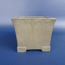 【中古】盆栽鉢 常滑 柴勝 小鉢 長辺 約7.8cm 正方鉢 泥鉢 現品 中古鉢 送料無料