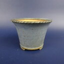 【中古】盆栽鉢 香山 小鉢 長辺 約6.3cm 丸鉢 外縁 釉薬 現品 中古鉢 送料無料